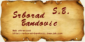 Srborad Bandović vizit kartica